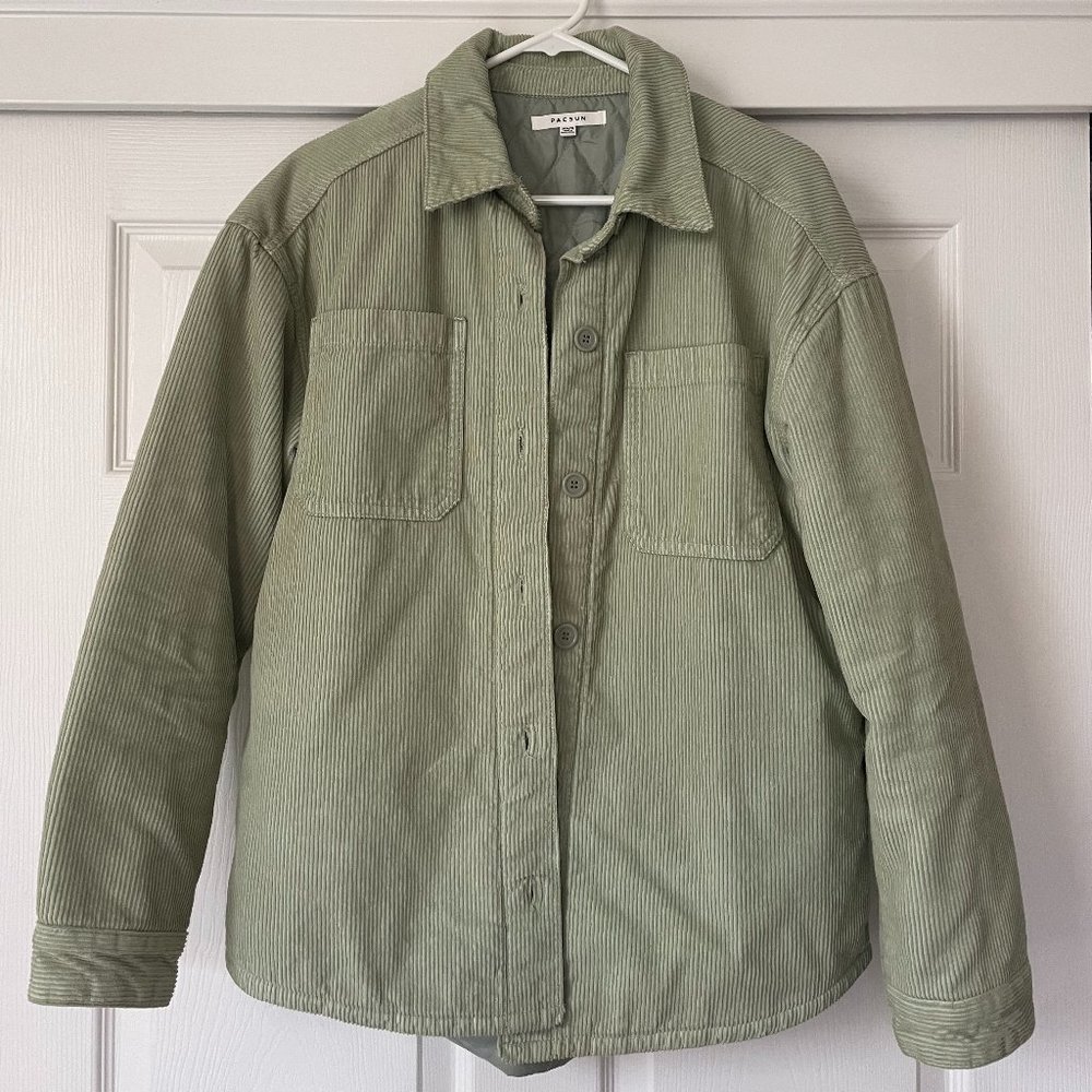 Pacsun light green corduroy jacket